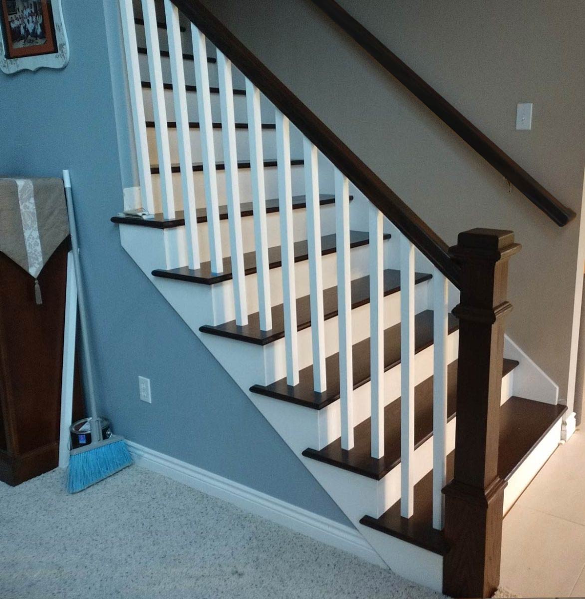 stairs refinish after